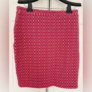Leota Pink Pencil Skirt Size Large. Stitch-fix. Geometric pattern.